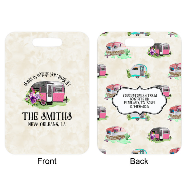 Camper Aluminum Luggage Tag (Front + Back)