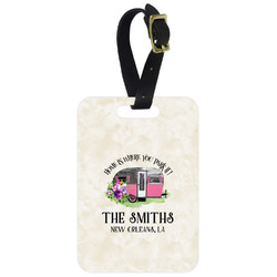 Camper Metal Luggage Tag w/ Name or Text