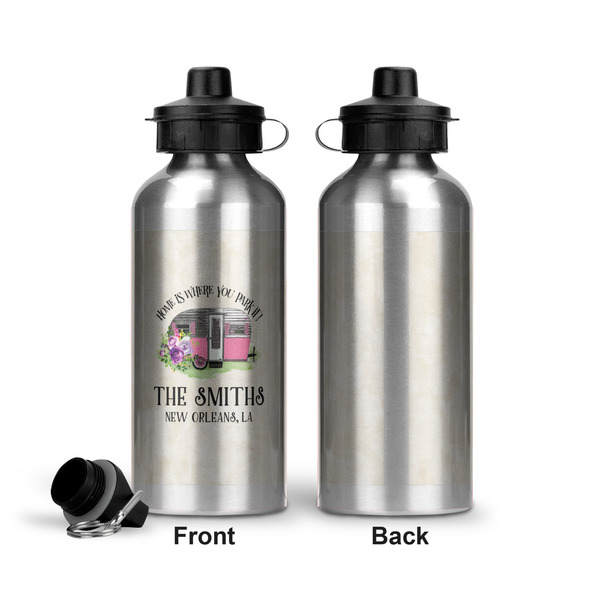 Camper Aluminum Water Bottle - Front and Back