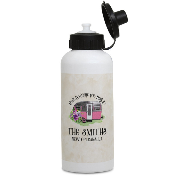 Custom Camper Water Bottles - Aluminum - 20 oz - White (Personalized)