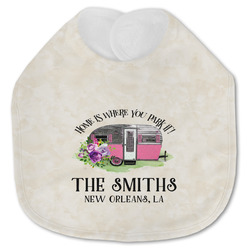 Camper Jersey Knit Baby Bib w/ Name or Text