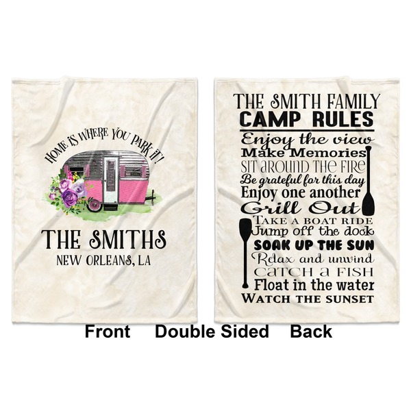 Camper Baby Blanket (Double Sided - Printed Front and Back)