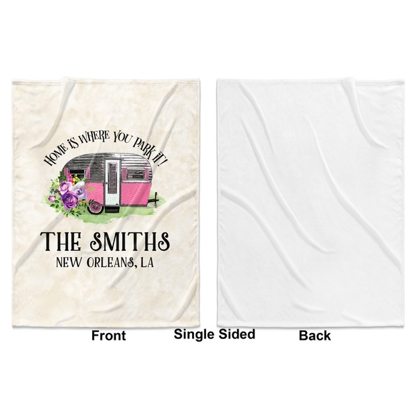 Camper Baby Blanket (Single Sided - Printed Front, White Back)