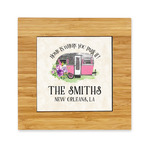 Camper Bamboo Trivet with Ceramic Tile Insert (Personalized)