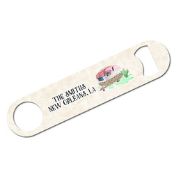 Camper Bar Bottle Opener - White w/ Name or Text