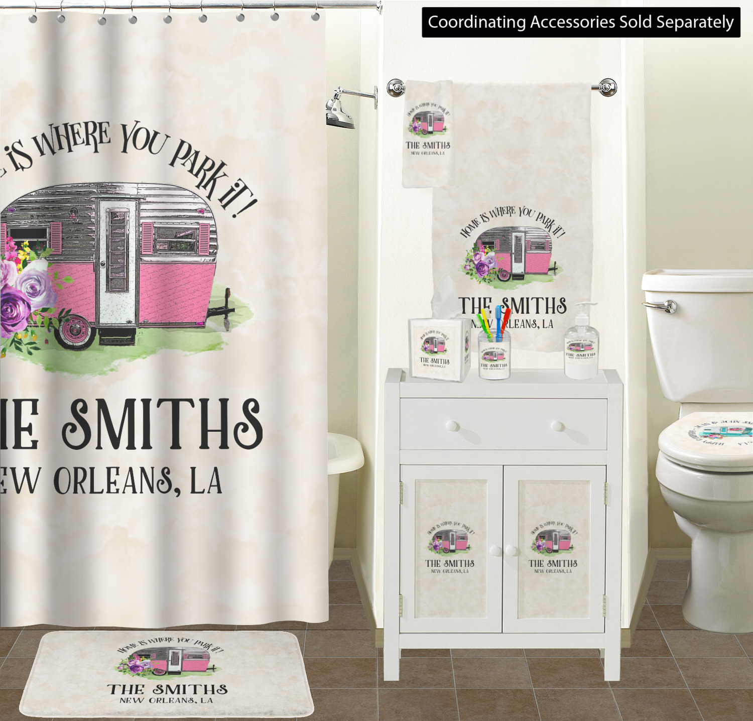 Camper Bathroom Accessories Set (Personalized) YouCustomizeIt