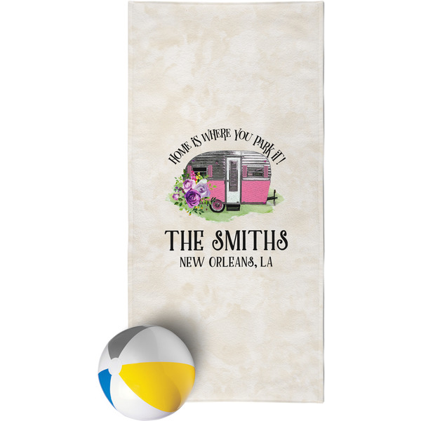 Custom Camper Beach Towel (Personalized)