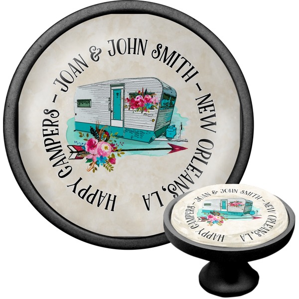 Custom Camper Cabinet Knob (Black) (Personalized)