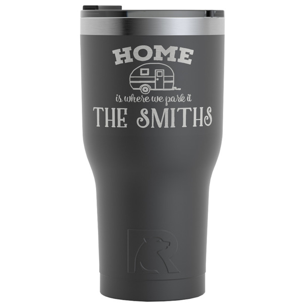 Custom Camper RTIC Tumbler - Black - Engraved Front (Personalized)