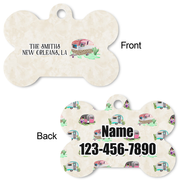 Camper Bone Shaped Dog ID Tag - Large - Approval