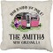Camper Faux-Linen Throw Pillow 18" (Personalized)