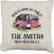 Camper Faux-Linen Throw Pillow 20" (Personalized)