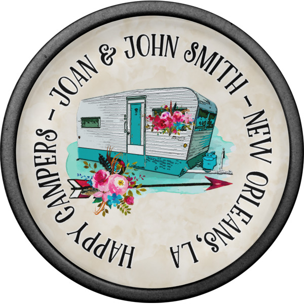 Camper Cabinet Knob - Black - Front