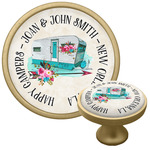 Camper Cabinet Knob - Gold (Personalized)