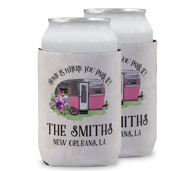 Custom Camper Can Cooler (12 oz) w/ Name or Text