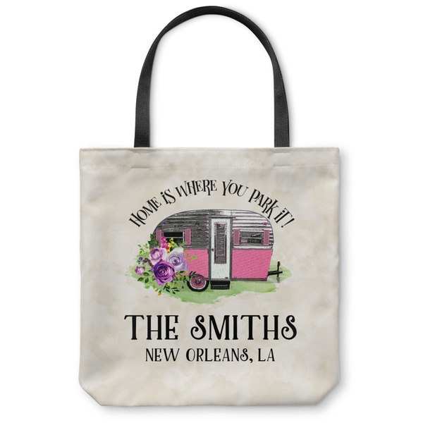 Custom Camper Canvas Tote Bag - Large - 18"x18" (Personalized)