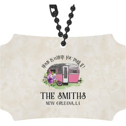Camper Rear View Mirror Ornament (Personalized)