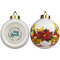 Camper Ceramic Christmas Ornament - Poinsettias (APPROVAL)