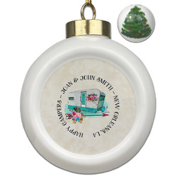 Camper Ceramic Ball Ornament - Christmas Tree (Personalized)