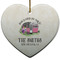 Camper Ceramic Flat Ornament - Heart (Front)