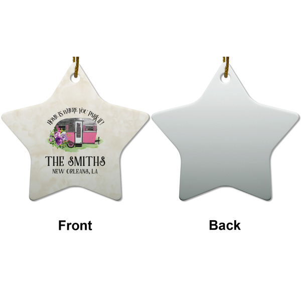 Camper Ceramic Flat Ornament - Star Front & Back (APPROVAL)