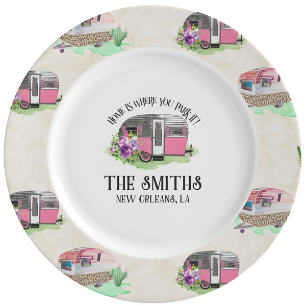 Custom Camper Ceramic Dinner Plates (Set of 4) (Personalized)