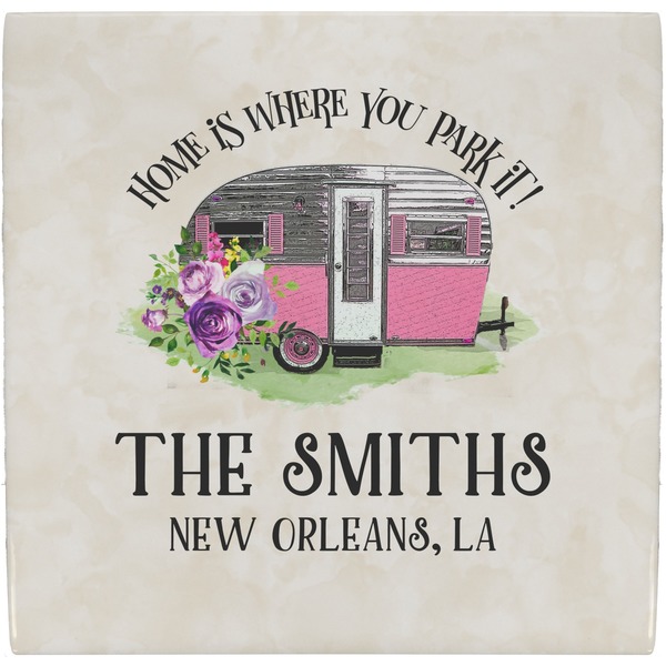 Custom Camper Ceramic Tile Hot Pad (Personalized)
