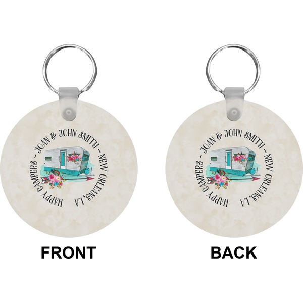 Camper Circle Keychain (Front + Back)