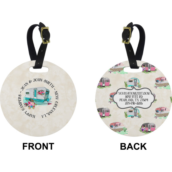 Camper Circle Luggage Tag (Front + Back)