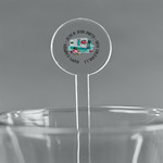 Camper 5.5" Round Plastic Stir Sticks - Clear (Personalized)