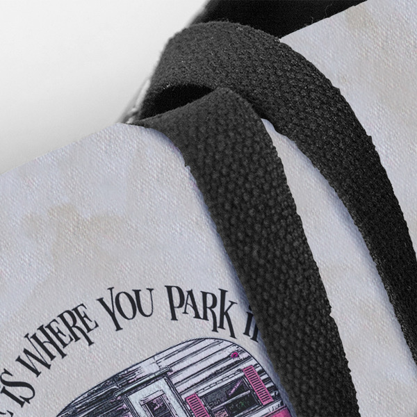 Camper Closeup of Tote w/Black Handles