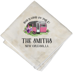 Camper Cloth Cocktail Napkin - Single w/ Name or Text