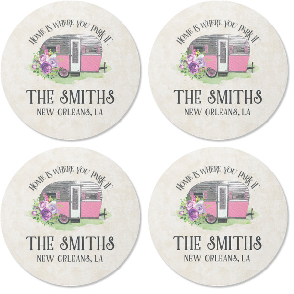 Camper Coaster Round Rubber Back - Apvl