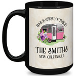Camper 15 Oz Coffee Mug - Black (Personalized)