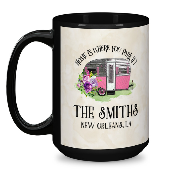 Camper Coffee Mug - 15 oz - Black