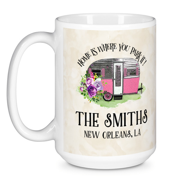 Camper Coffee Mug - 15 oz - White