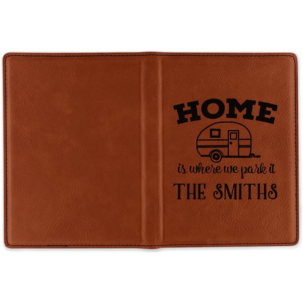 Camper Cognac Leather Passport Holder Outside Single Sided - Apvl