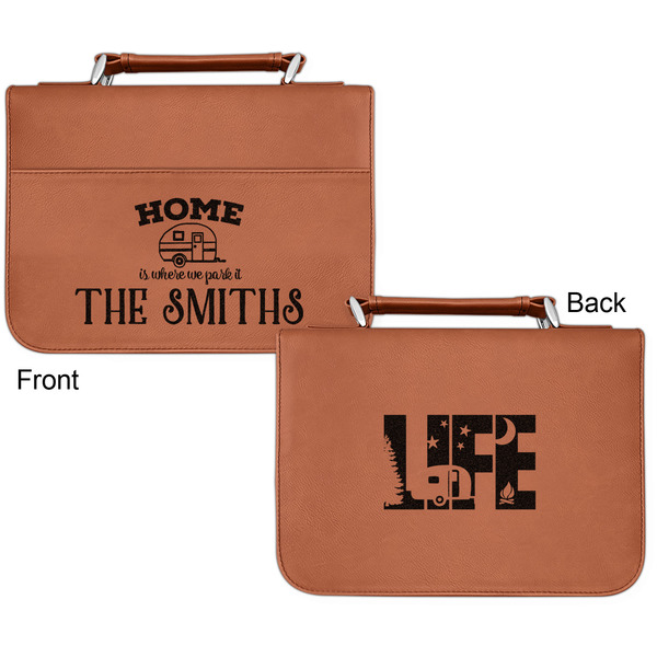 Camper Cognac Leatherette Bible Covers - Small Double Sided Apvl