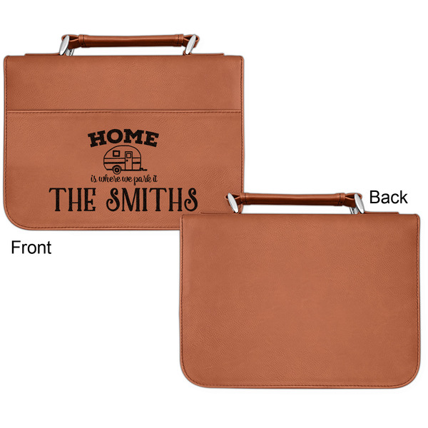 Camper Cognac Leatherette Bible Covers - Small Single Sided Apvl