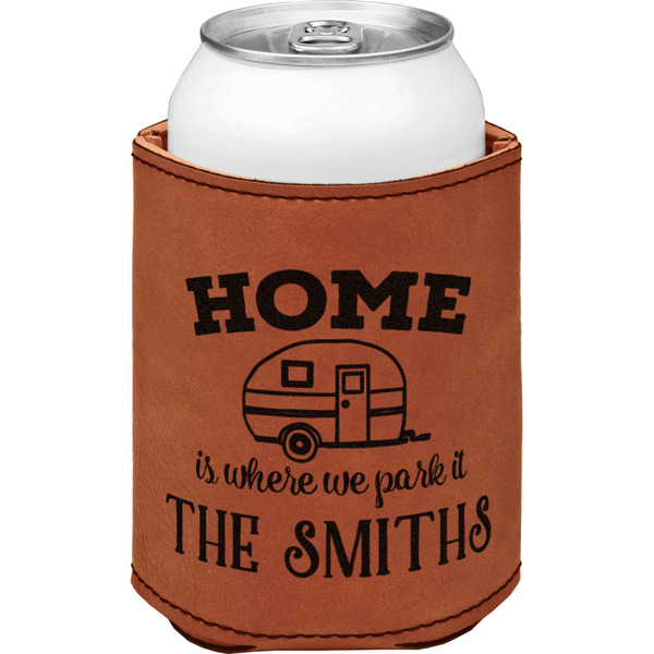 Custom Camper Leatherette Can Sleeve - Single Sided (Personalized)