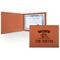 Camper Cognac Leatherette Diploma / Certificate Holders - Front only - Main