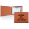 Camper Leatherette Certificate Holder - Front (Personalized)