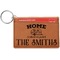 Camper Cognac Leatherette Keychain ID Holders - Front Credit Card