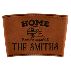 Camper Leatherette Cup Sleeve (Personalized)
