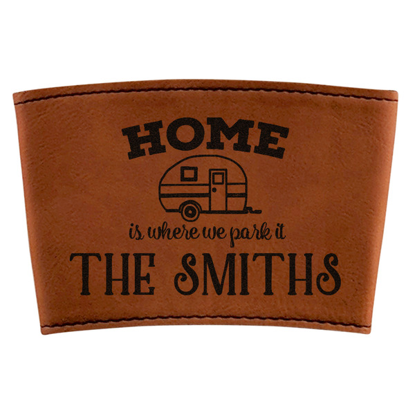 Custom Camper Leatherette Cup Sleeve (Personalized)