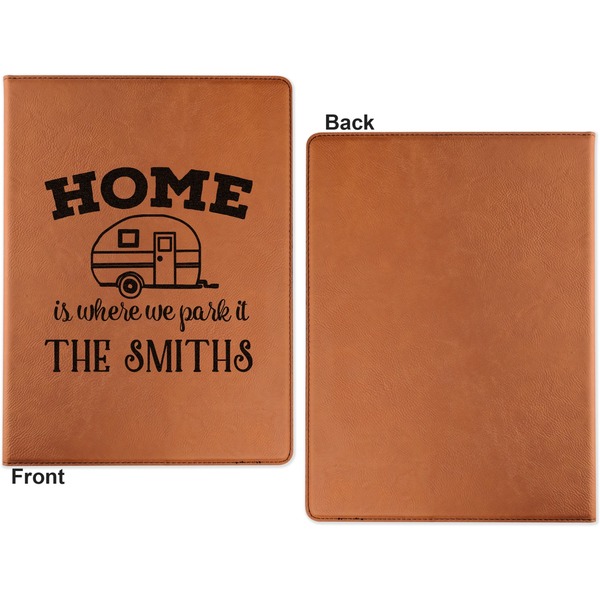 Camper Cognac Leatherette Portfolios with Notepad - Small - Single Sided- Apvl