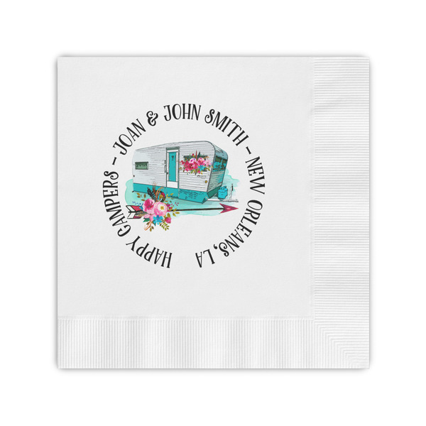 Custom Camper Coined Cocktail Napkins (Personalized)