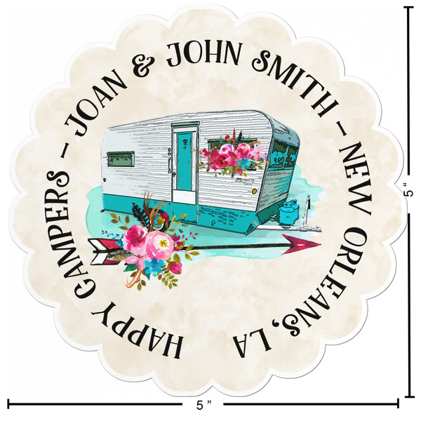 Camper Custom Shape Iron On Patches - L - APPROVAL