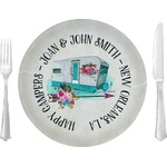 Camper 10" Glass Lunch / Dinner Plates - Single or Set (Personalized)