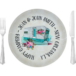 Camper Glass Lunch / Dinner Plate 10" (Personalized)